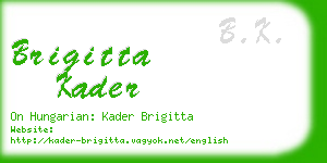 brigitta kader business card